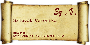 Szlovák Veronika névjegykártya