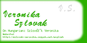 veronika szlovak business card